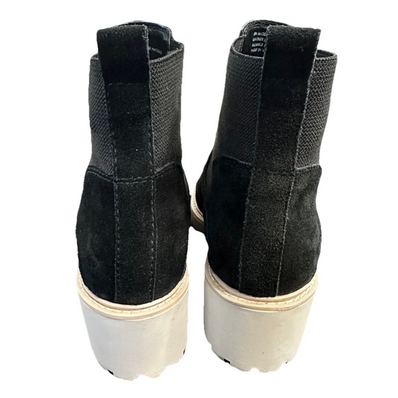 Dolce Vita Womens Haddie Chelsea Boots Black‎ Leather Lug Sole Ankle Slip On 9M - Picture 9 of 13